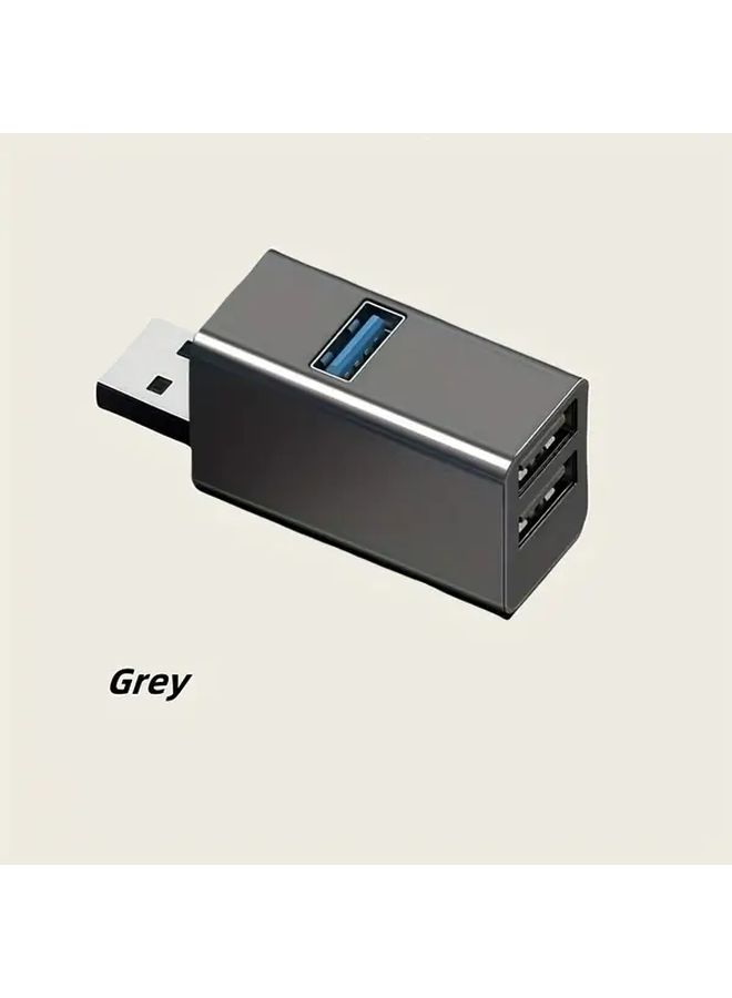 USB 3.0 Hub Fast Charging Data Transfer Dark Gray Aluminum Alloy Compact For Laptop Desktop Smartphones Tablets Home Office Gaming - Image 5