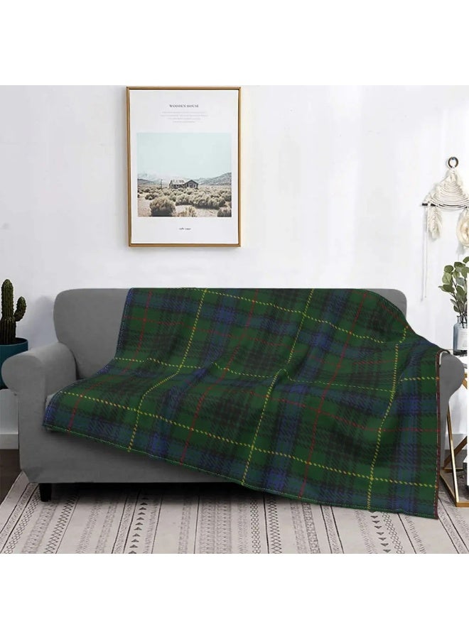 Anna Plaid Print Soft Flannel Throw Blanket for Home - Image 1
