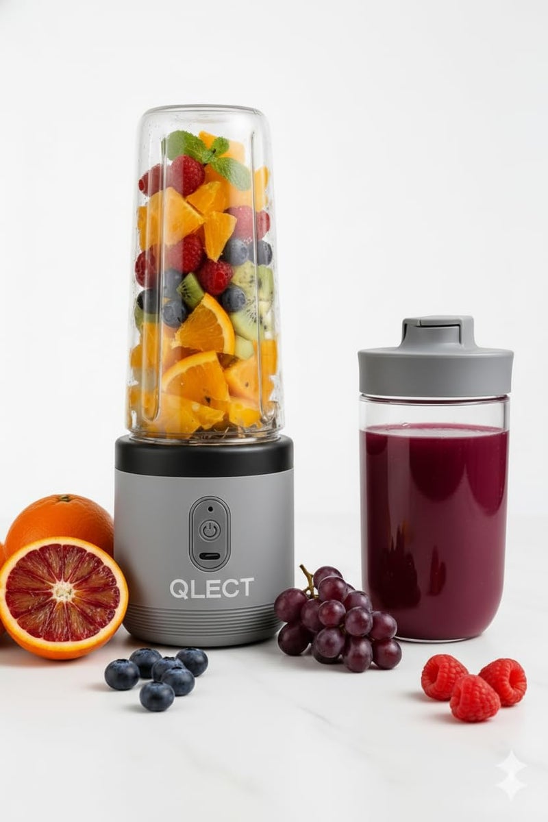 Qlect Portable Blender Electric Juicers Fruit Mixers USB Rechargeable Smoothie Mini Personal Juicer 16 Blades 3Gears With 1500 Mah Rechargeable Battery-Smoothie Blender - Image 1