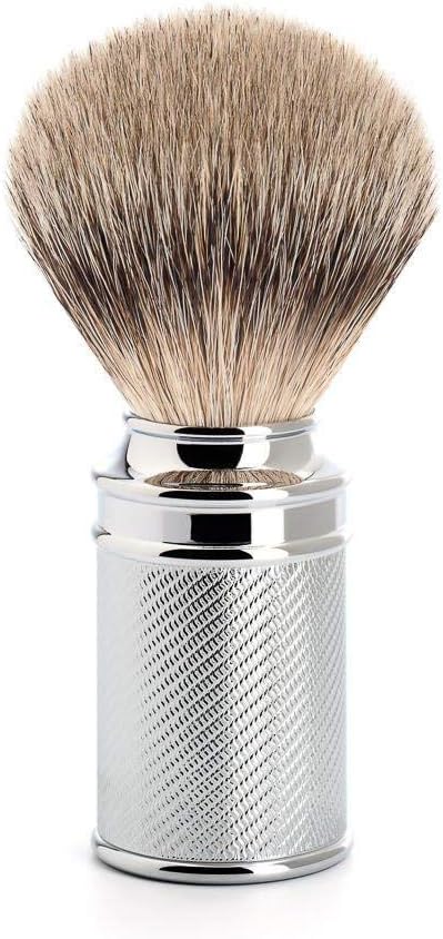 MHLE Traditional Chrome Silvertip Badger Shaving Brush - Image 1