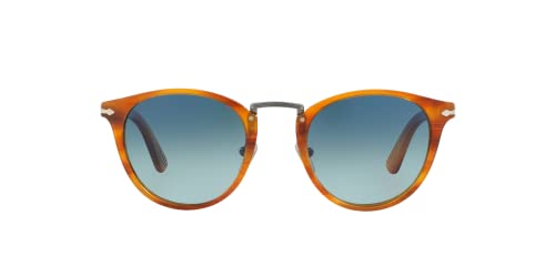 Persol PO3108S Round Sunglasses, Striped Brown/Blue Gradient Polarized, 49 mm - Image 3