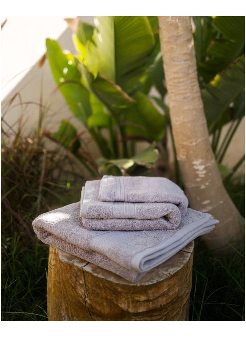 More cottons  مجموعة فوط قطن مصرى 3 قطع (1 يد-1 وجه -1 بشكير) كاشمير  - Image 1