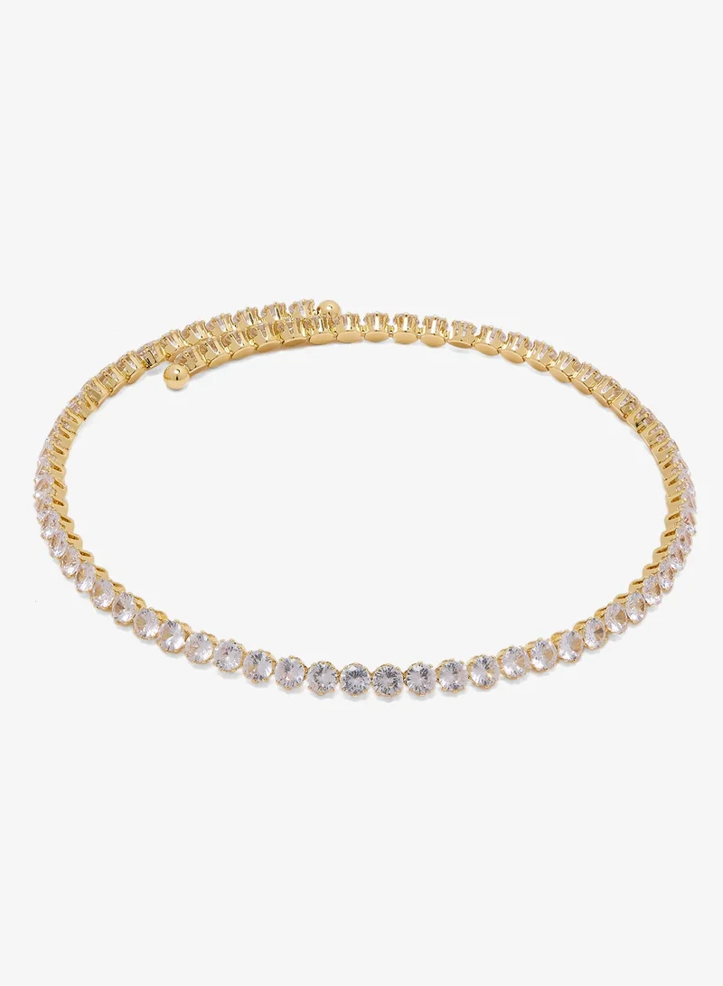 Ella Limited Edition Gold Diamonte Choker And Bracelet Set Gold for Women | Best Price UAE