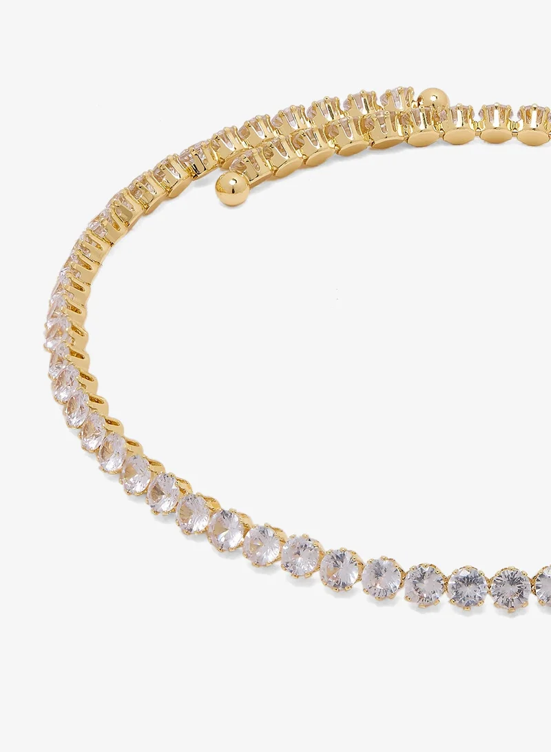 Ella Limited Edition Gold Diamonte Choker And Bracelet Set Gold for Women | Best Price UAE