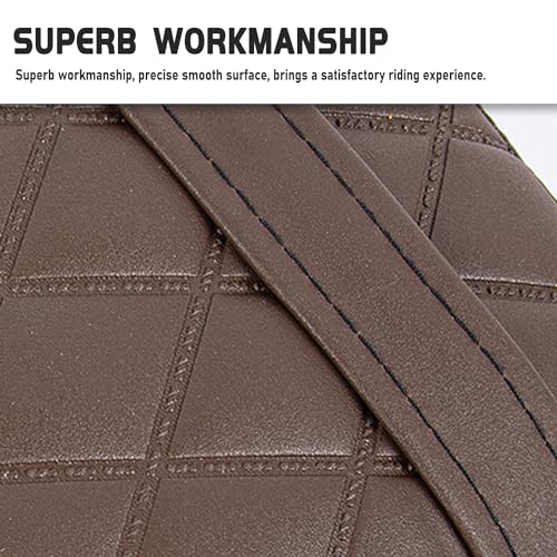 Lorababer Motorcycle Leather Passenger Seat Cushion Pad Compatible with Rebel CMX 500 300 CMX500 CMX300 2017 2018 2019 2020 2021 2022 2023 2024 Rear Pressure Relief Soft Pillion Saddle Cover, Brown - Image 5