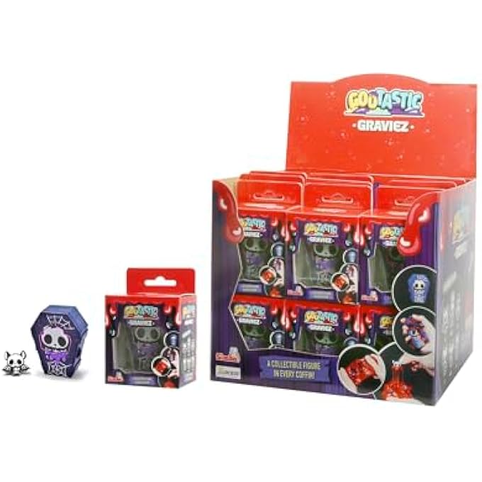SIMBA 105956221 Gootastic Graviez, 6-fold assorted, only one item is delivered, filled with slime and a GID skeleton collectible animal, coffin dissolves, 7 cm, from 5 years - Image 2