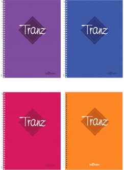 Le Color 4-Piece School Notebook Set A5 Tranz Lined 200 Pages PP Cover  - Image 1