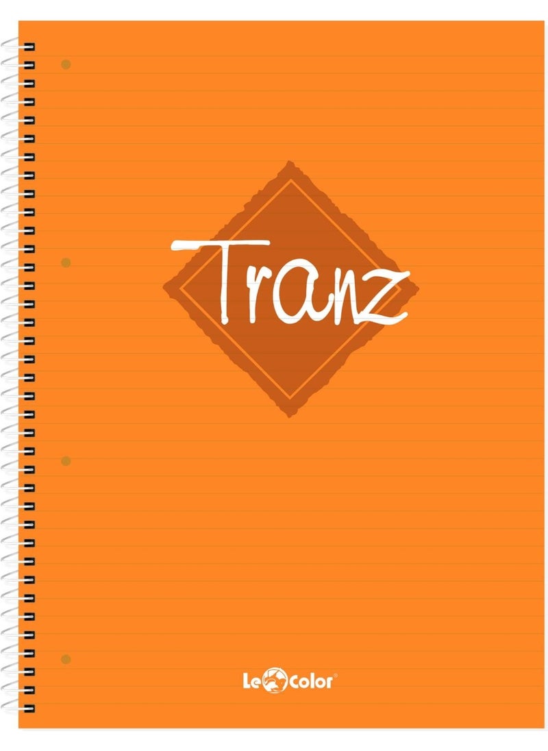 4-Piece School Notebook Set A5 Tranz Lined 200 Pages PP Cover