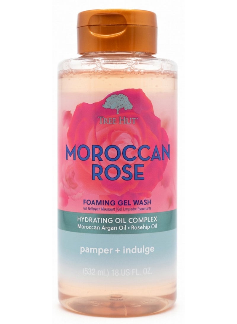 Tree Hut Moroccan Rose Nourishing & Moisturizing Foaming Gel Wash 532 ML - Image 1