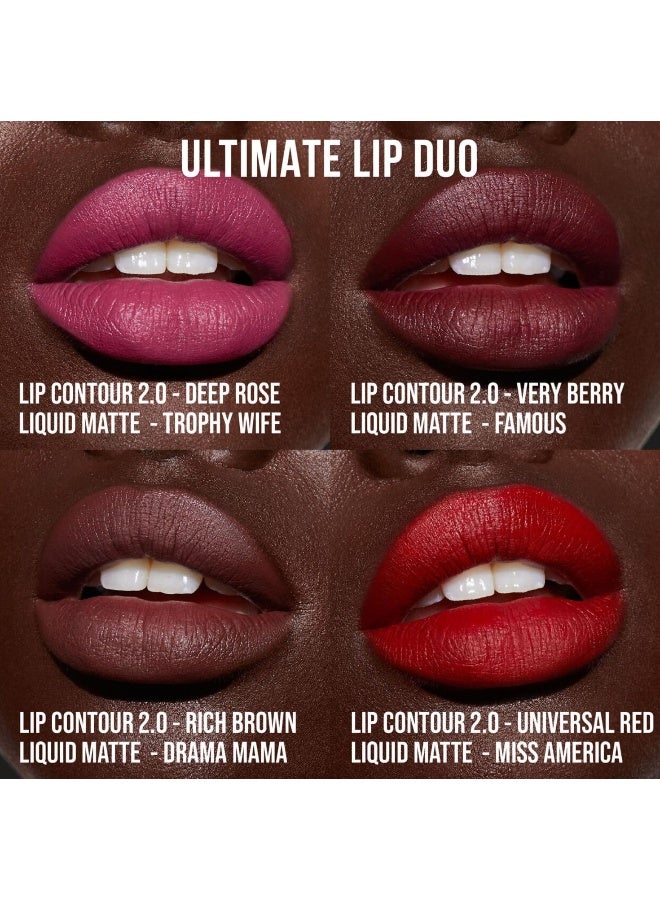 Huda HUDA BEAUTY Lip Contour 2.0 Automatic Matte Lip Pencil Very Berry - Image 4