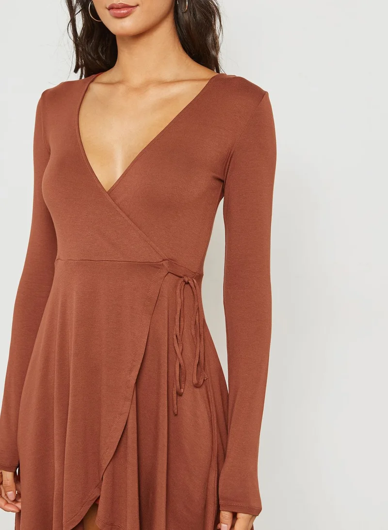 FOREVER 21 Plunging Wrap Dress