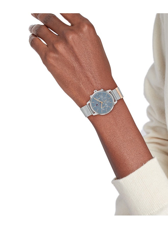 Tommy Hilfiger Women's Quartz Watch with Blue Dial and Gold Stainless Steel Bracelet - 1782807 - Image 4