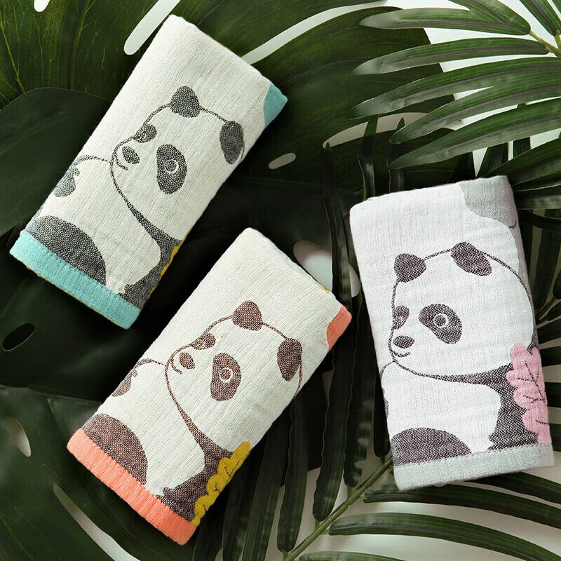 JD Jing Zao KING SHORE Class A Towel, 100% Pure Cotton, Absorbent, Lint-Free, 4-Layer Gauze Towel, Soft Sports Towel for Children, 3 Pieces - Image 2