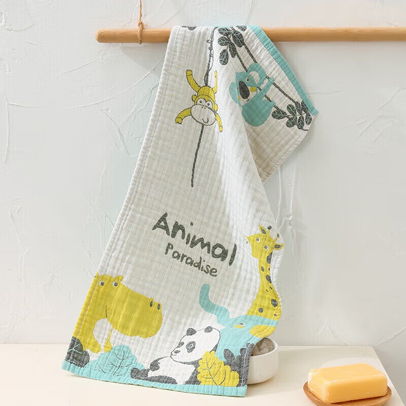 JD Jing Zao KING SHORE Class A Towel, 100% Pure Cotton, Absorbent, Lint-Free, 4-Layer Gauze Towel, Soft Sports Towel for Children, 3 Pieces - Image 4