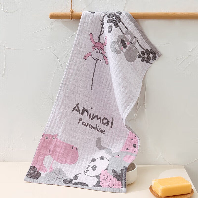 JD Jing Zao KING SHORE Class A Towel, 100% Pure Cotton, Absorbent, Lint-Free, 4-Layer Gauze Towel, Soft Sports Towel for Children, 3 Pieces - Image 5