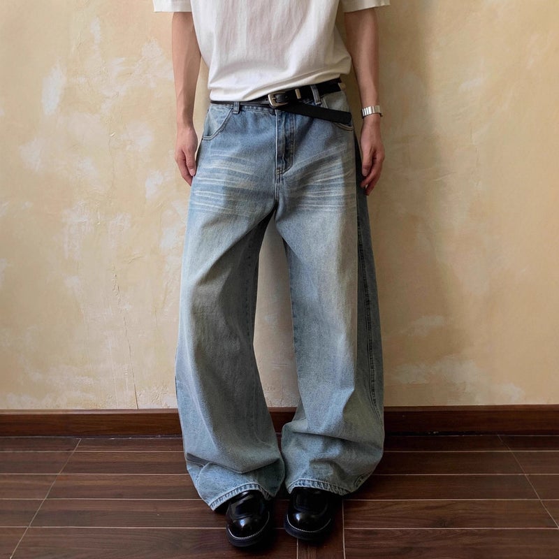 Unisex Classic Denim Jeans Loose Fit Daily Outdoor Wear - Image 4
