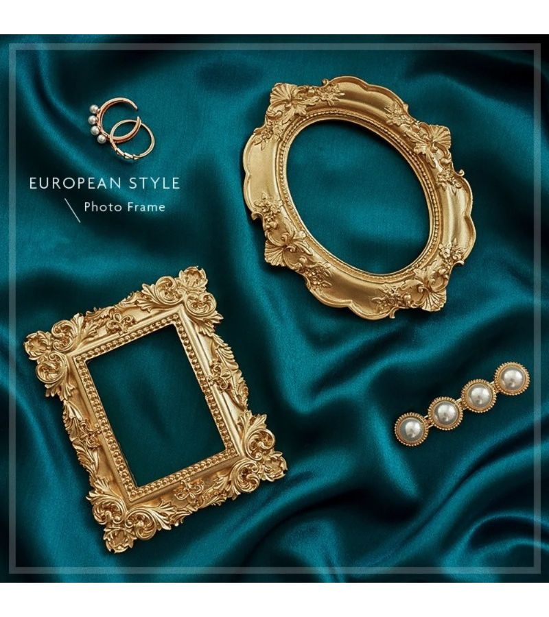 Model A Gold Photo Frame For Jewelry Decor Photography Background - Image 5