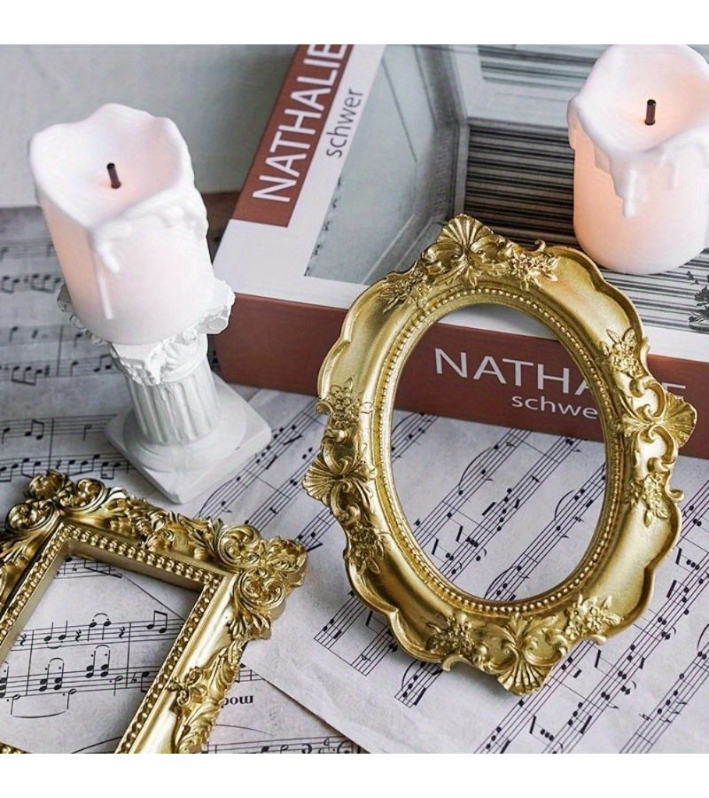 Model A Gold Photo Frame For Jewelry Decor Photography Background - Image 1
