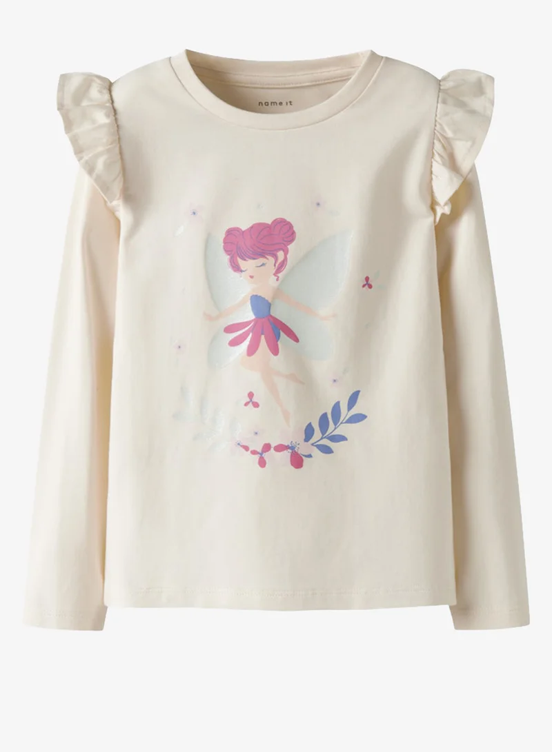 نيم ات توب للأطفال بأكمام طويلة بطبعة جرافيك