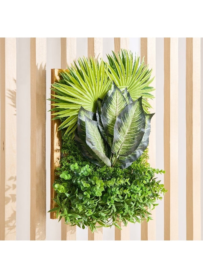 Home Box Ceilo Artificial Framed Grass Wall Panel 35 x 8 x 45 cm  - Image 1