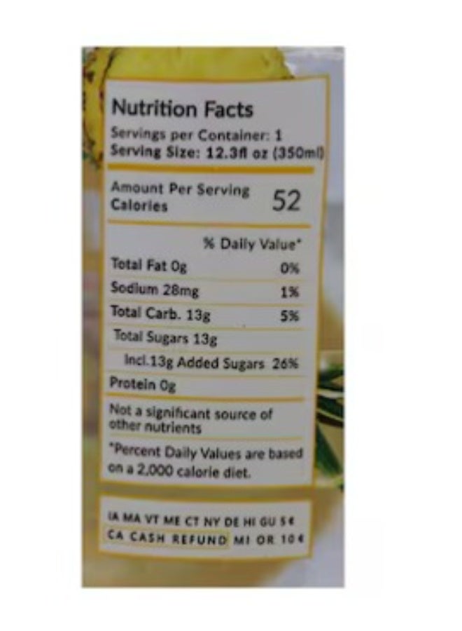 Elisha Pineapple Sparkling Water - 350ml - Image 2