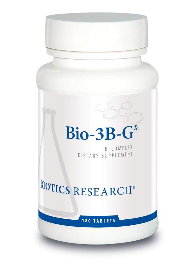 BIOTICS Bio3B G Vitamin B Complex Vitamin B Complex Supplement For Stress Energy And Adrenal Health Gluten Free Supplement Research 180C  - Image 2