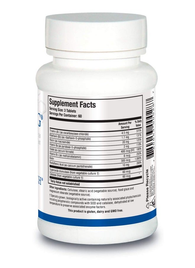 BIOTICS Bio3B G Vitamin B Complex Vitamin B Complex Supplement For Stress Energy And Adrenal Health Gluten Free Supplement Research 180C  - Image 3