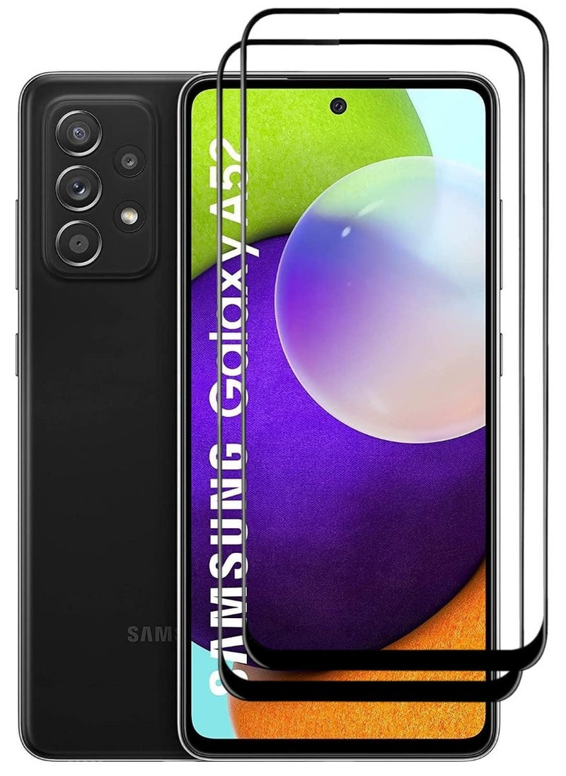 RAYON 2 Pack Tempered Glass Screen Protector 5D Designed For Samsung Galaxy A52 Full Screen Coverage And Bubble Free - Image 1