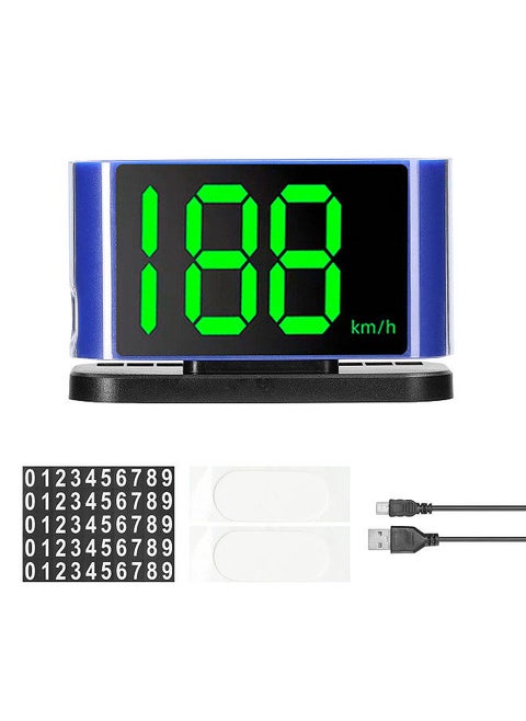 Car HUD Headup Display GPS Digital Speedometer with LED Large Font Display Phone Number Display Area for Car Truck SUV Motorcycle