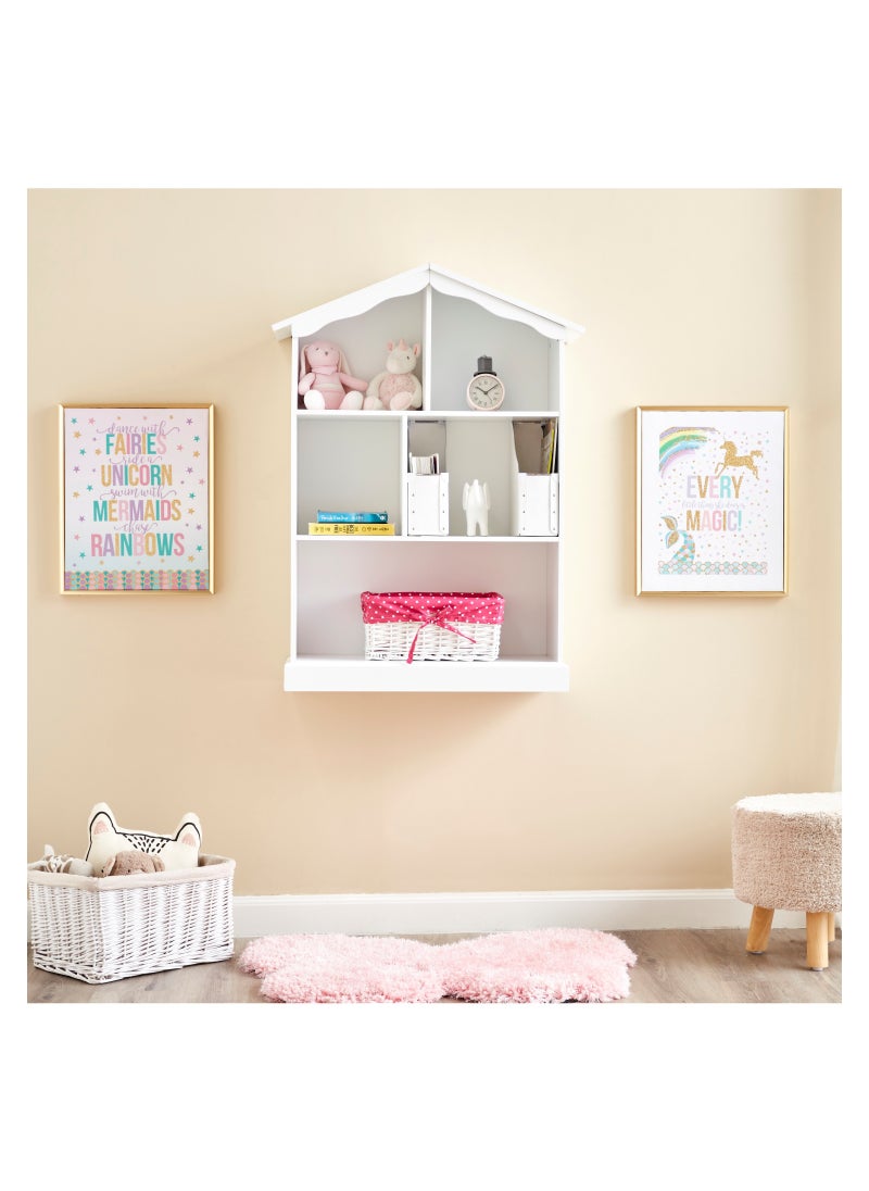 Darleen House Shaped Shelf Unit - 43x12x101 cm