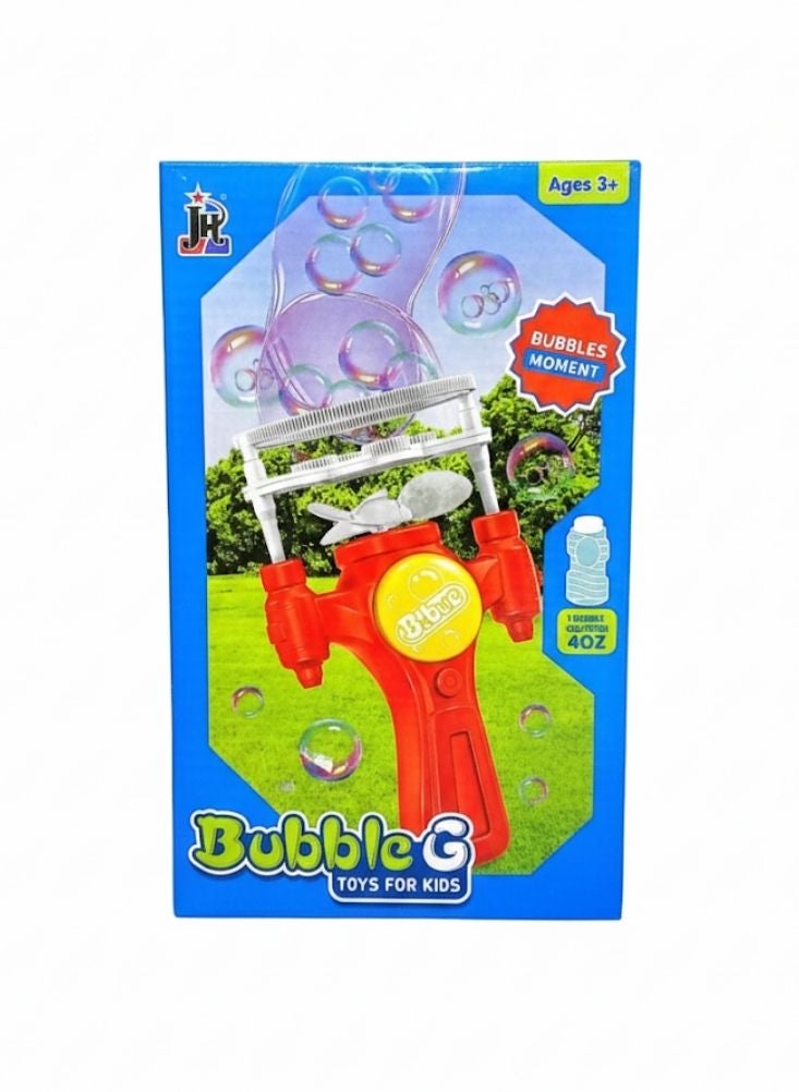 Premium Red Bubble Gun Toy for Kids – Handheld Bubble Blower with Soap Bottle for Outdoor Fun - Image 1