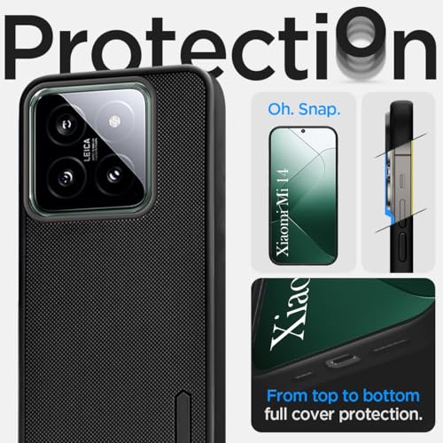 Jkobi Silicone Back Cover Case for Xiaomi MI 14 (Textured Grip Design | Camera Protetion | Slim and Light Weight | Soft Touch and Feel | Black) - Image 2