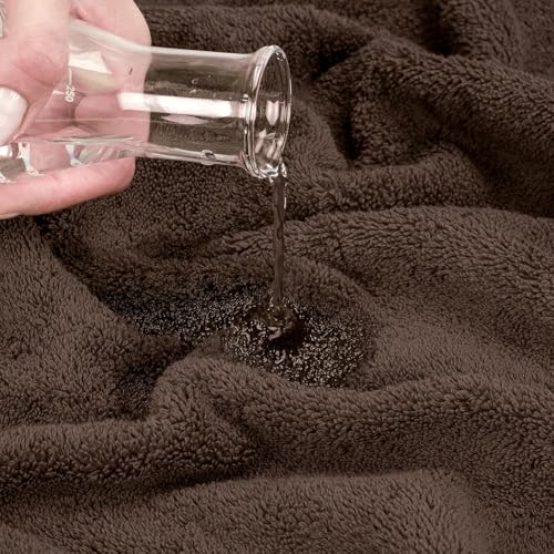 TIQH 100% Organic Cotton Highly Absorbent and Quick Dry Extra Large Bath/Beach Towel/Jumbo Bath Sheet Oversized Bath Towel, 36 x 72 inches, Extra Large Beach and Spa Towel (Brown) - Image 5