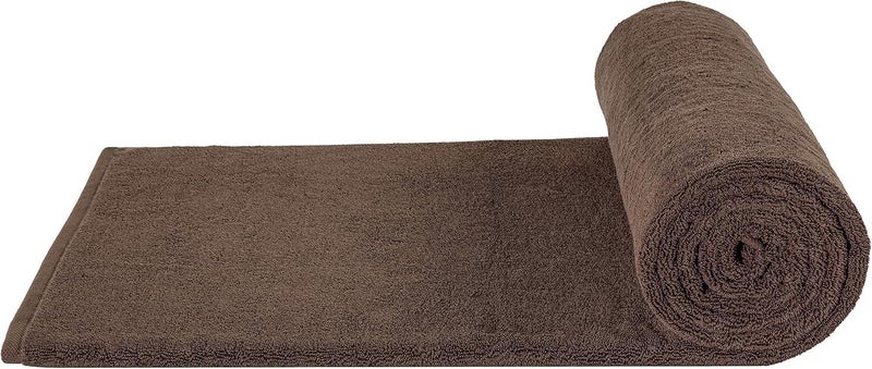 TIQH 100% Organic Cotton Highly Absorbent and Quick Dry Extra Large Bath/Beach Towel/Jumbo Bath Sheet Oversized Bath Towel, 36 x 72 inches, Extra Large Beach and Spa Towel (Brown) - Image 2
