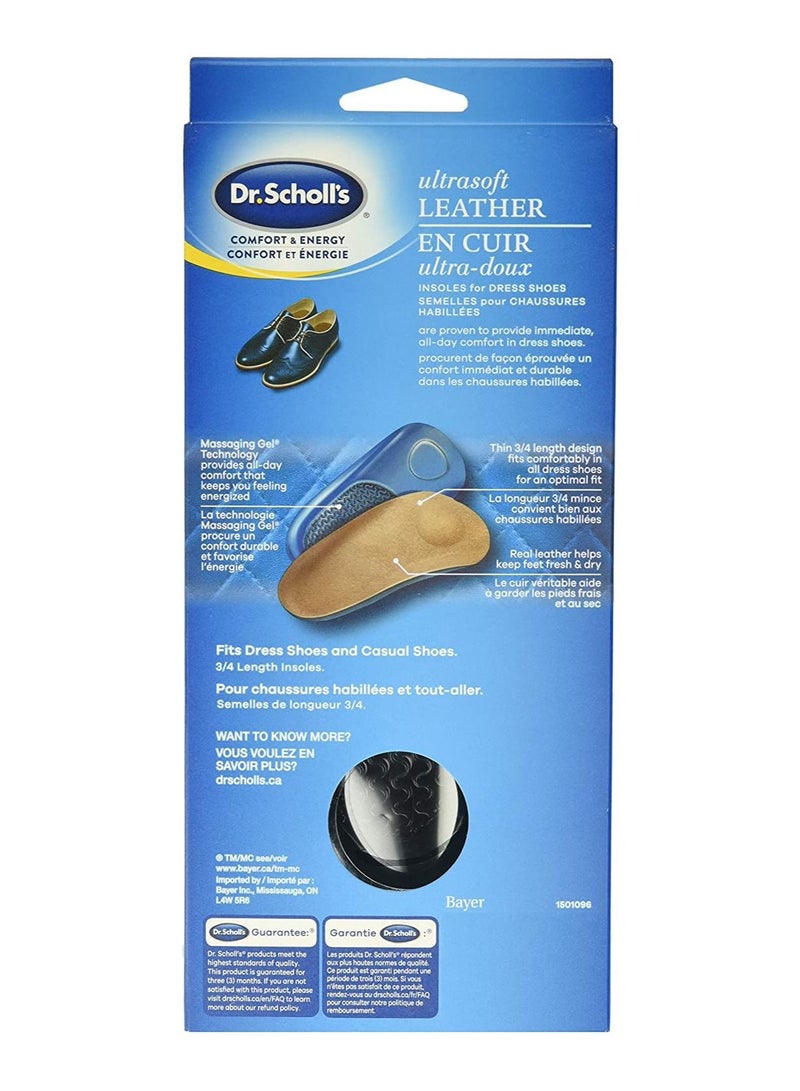 Dr. Scholl's men's ultra soft leather insoles dress 1 Count  - Image 3