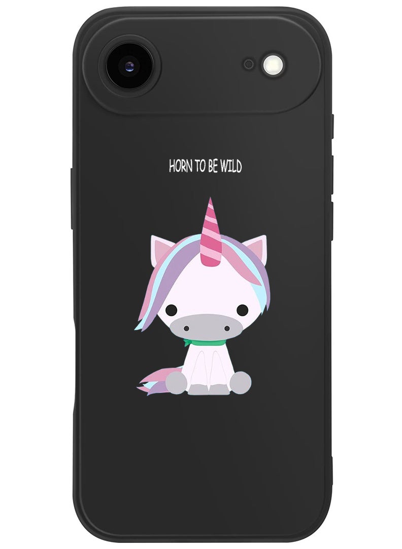 Theodor Protective Slim Fit Case Liquid Silicone Cover with Full Body Protection Anti-Scratch Shockproof Case For Apple iPhone 17 Air (Black) born-to-be-wild - Image 1