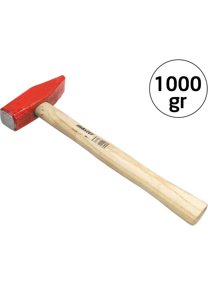 Master - 500755 Leveling Steel Hammer with Wooden Handle - 1000 gr - Image 1