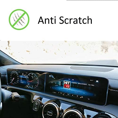 SATIS Premium Tempered Glass Screen Protector for Mercedes-Benz A/CLA/B/GLB/EQC (2019-2025) - 9H Hardness, Anti-Glare, Anti-Fingerprint for MBUX Dual 10.25” Touchscreens - Image 3