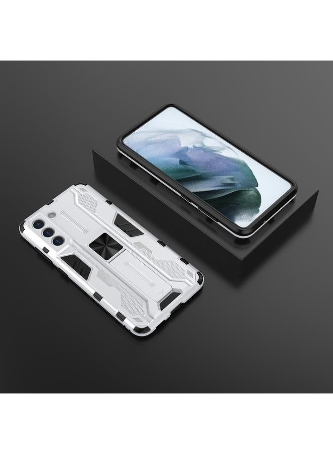 S-TOP Case For Samsung Galaxy S21 5G Supersonic PC + TPU Shock-proof Case with Holder - Image 2