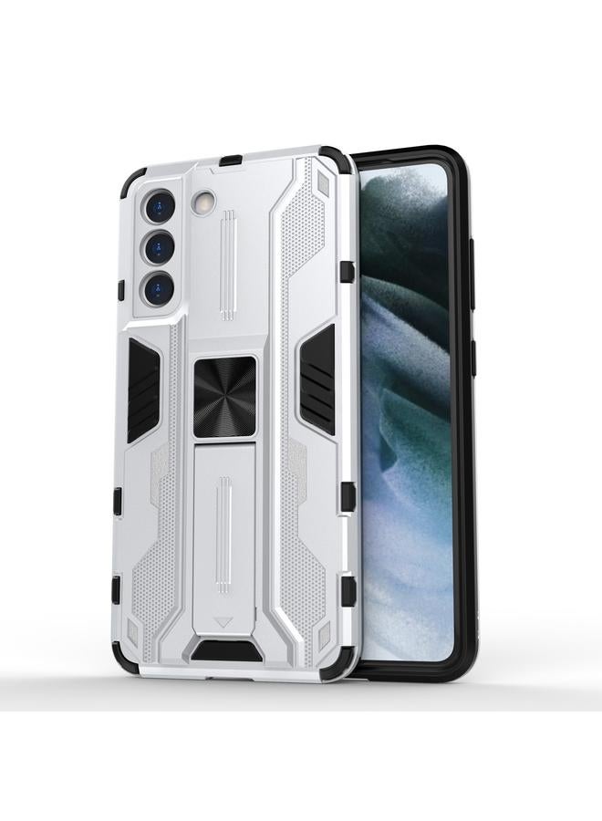S-TOP Case For Samsung Galaxy S21 5G Supersonic PC + TPU Shock-proof Case with Holder - Image 1