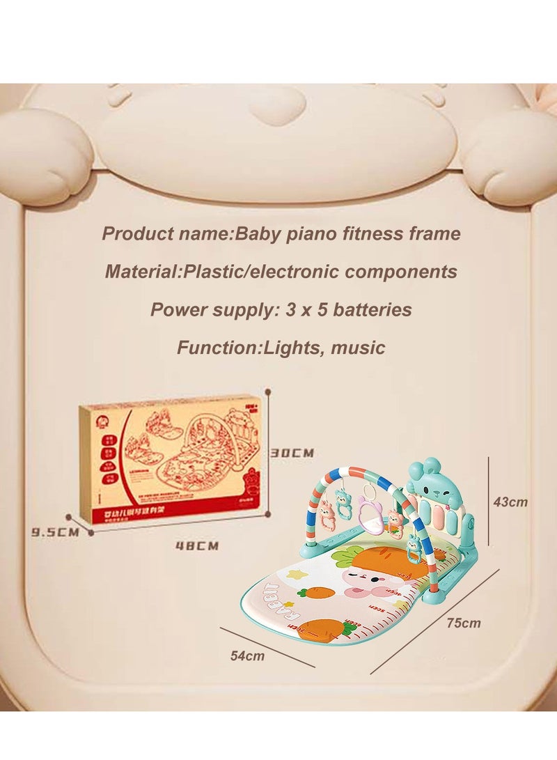 MaBaby سجاد ألعاب أطفال موسيقي مركز نشاط بيانو أطفال سجادة وقت البطن سجادة مبطنة للمواليد والرضع - Image 4