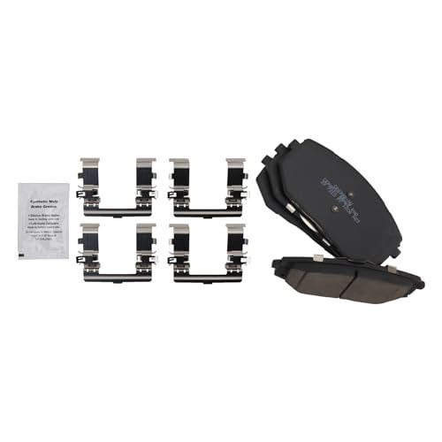 TRQ وسادات الفرامل الأمامية سيراميك متوافقة مع 2022-2023 هيونداي توكسون 2023 كيا سبورتاج - Image 1