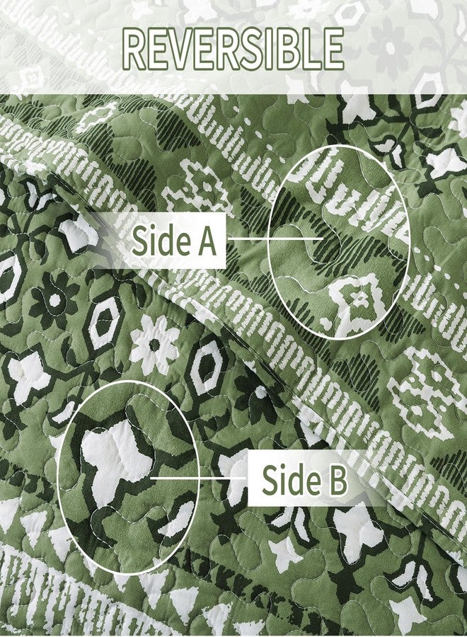 BEDIFANY California King Quilt, Reversible Lightweight Bedspread, Boho Bed Spread Coverlet Sets for Bed Decoration, All-Season Oversized King Size Quilt Bedding Set (108 * 118 in), 3 Pieces - Image 3