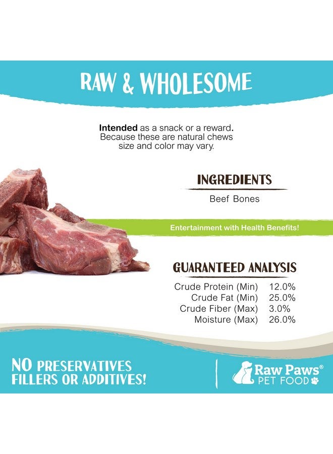 Raw Paws Meaty Beef Bones for Dogs, 8-lb - Made in USA - Frozen Raw Bones for Dogs - Raw Beef Bones - Frozen Dog Bones - Raw Dog Bones for Aggressive Chewers - Frozen Raw Meaty Dog Bones - Image 4