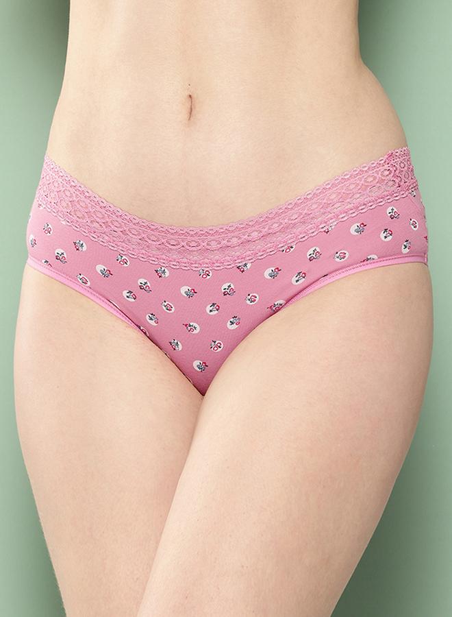 Leading Lady Pack of 3 - Printed Lace Waistband Bikini - Image 2