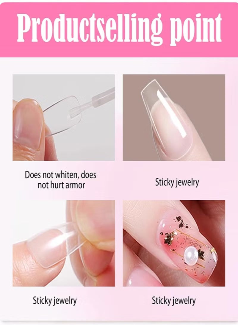 AEENAA 2-Pieces Professional Brush-On Nail Glue – Strong Hold Adhesive for Acrylics, Press-On Nails & Tips – Quick Drying, Bonds in Seconds – 7g - Image 3