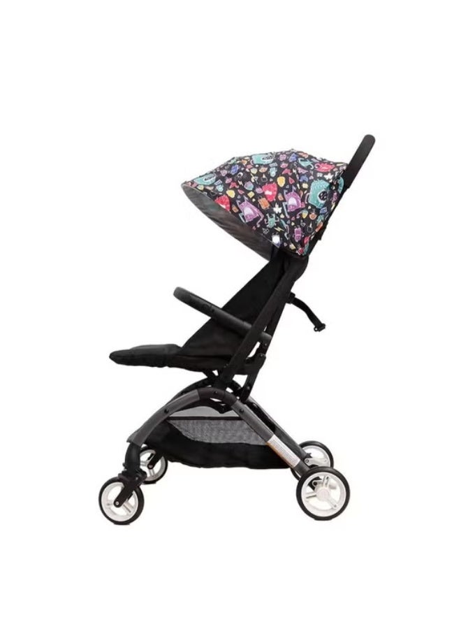 GOLD MANTIS Lightweight Baby Stroller for Kids – Foldable Travel Pram with Canopy, Reclining Seat, Storage Basket & Safety Harness – Compact Pushchair for Toddlers - Image 2