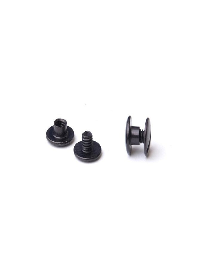 TruBind Aluminum Chicago Screw and Post Sets | 1/8 inch Post Length | 3/16 inch Post Diameter | Black | 100 Screws and 100 Posts - Image 1