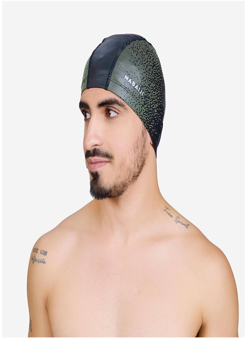 NABAIJI NABAIJI by DECATHLON, Adult Swimming Cap Silicone Mesh 56-60 Cm Print Yellow Expe  - Image 1