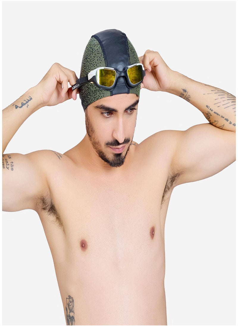 NABAIJI NABAIJI by DECATHLON, Adult Swimming Cap Silicone Mesh 56-60 Cm Print Yellow Expe  - Image 3